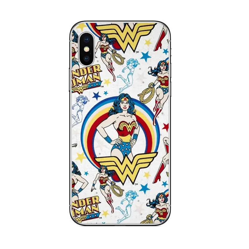 Чехол Sera Wonder Woman чехол для iphone 11 11 PRO MAX 5S SE 6 6S XR XS MAX 7 7PLUS X 8 8PLUS жесткий пластиковый корпус - Цвет: Бежевый