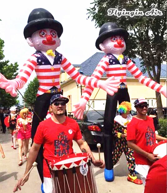

Funny Inflatable Clown Costumes 3.5m Height Figure Controlled Walking Puppet for Holiday Parade Decoration