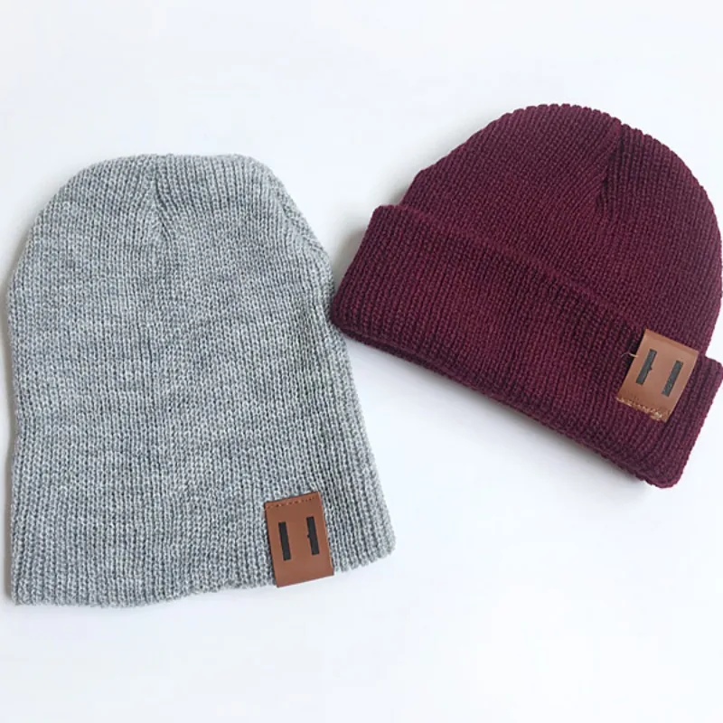 

Toddler Kid Winter Hip-hop Outdoor Caps Baby Boy Girl Trendy Warm Chunky Soft Stretch knitted Hats 0-6Y