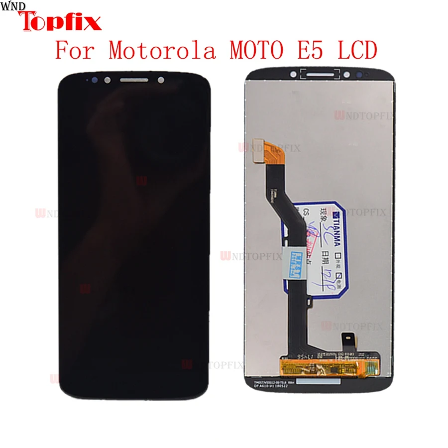 Для Motorola E5 Plus XT1924 ЖК-дисплей кодирующий преобразователь сенсорного экрана в