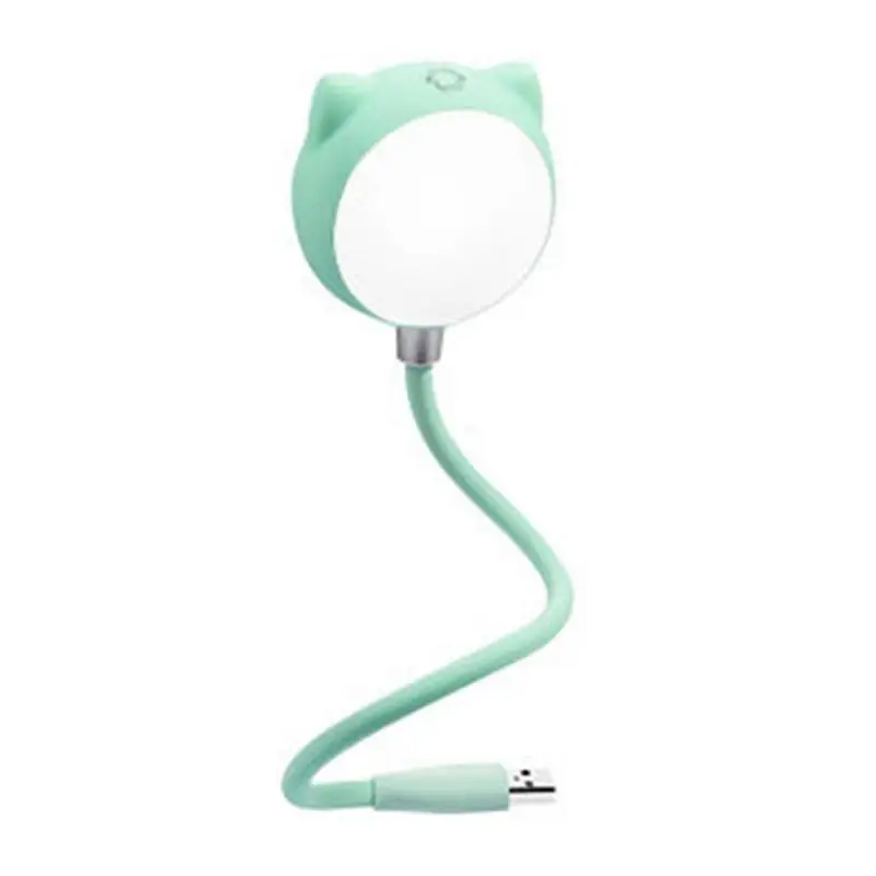 Grass Green USB настольная лампа Bluetooth динамик светодиодный светильник мини беспроводной динамик s инновационный мультфильм сабвуфер небольшой аудио - Цвет: Grass Green