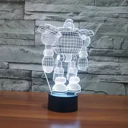 Multi-functional робот формы Настольная лампа для праздничных подарков или украшения дома 7 светодио дный цветов Изменение светодиодные