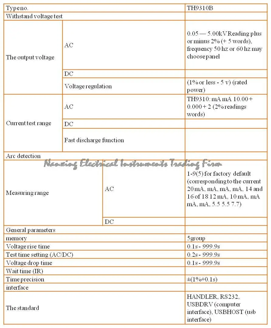 Быстрое прибытие TONGHUI TH9301B AC тестер выдерживаемого напряжения 0-5KV, 0mA-12.00mA