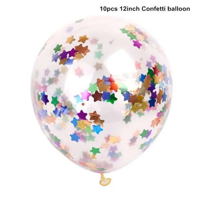 Розовое золото воздушный шар "Конфетти" Свадебные украшения латексные шары, гелий воздушные шары с днем рождения Decora ребенок душ дети - Цвет: 10 star confetti
