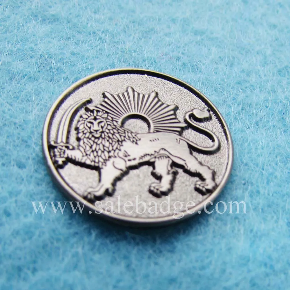 Custom Sandblast Lion Enamel Lapel Pins Mascot Badgein Badges from