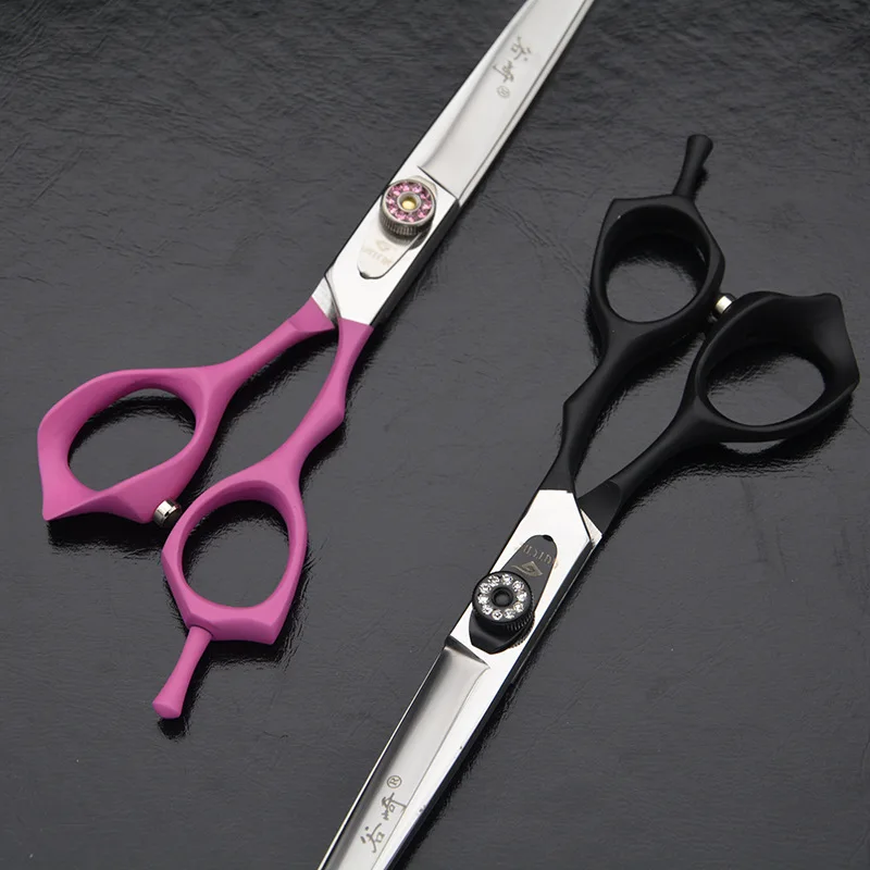 7 5inch Professional Pet Dog Grooming Shear Hair Cutting Scissor Zig 7 5inch Professional Pet Dog Grooming Shear Hair Cutting Scissor Zig Zag Scissors Fabric Pink Black Handle Clip Trimmer In From Home Garden