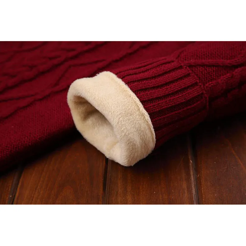 Winter Men Sweater Plus Velvet Keep Warm 2019 New Arrival Slim Thick Male Pullover Sweater Teenage Boys Korean Style M37