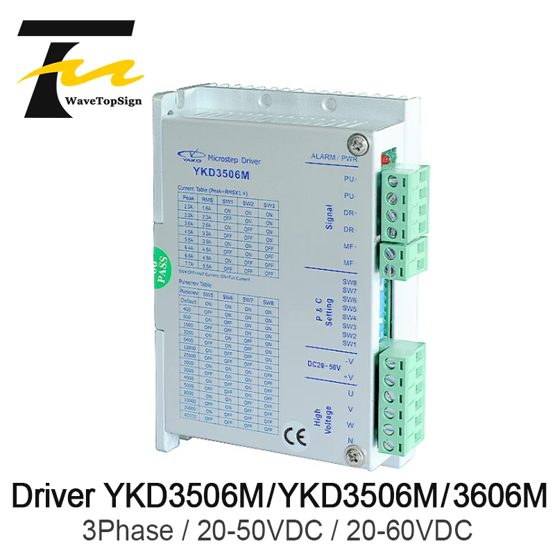 

Free Shipping YAKO 3Phase Stepper Driver YKD3506M and YKD3606M Current 5.5A 5.9A Match with 3Phase Step Motor 42~86 Serial