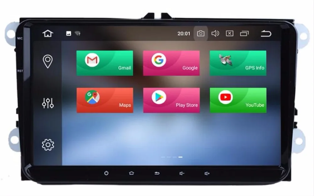 Discount 2 din 4G RAM Android 8.0 9 Inch Car DVD Player For VW/Volkswagen/POLO/PASSAT/Golf/TOURAN/skoda yeti superb rapid fabia octavia 5