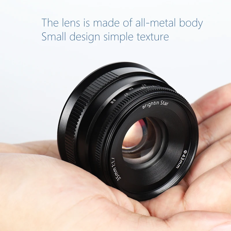 

Camera lentes 35mm F1.7 Prime Lens Fixed Focus Lens for Canon EOS-M for Olympus Panasonic Micro 4/3 cameras for SONY FUJI Lens