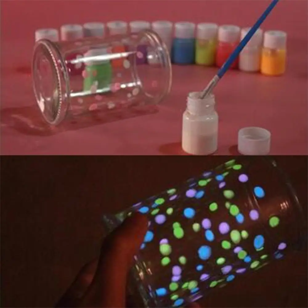 Waterproof Graffiti Paint Luminous Acrylic Glow in The Dark Pigment Party Walls 13 Color DIY Top Eco Non-toxic Odor Free