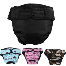 XS-XXL cachorro fralda calças fisiológicas sanitárias lavável feminino calcinha do cão shorts cuecas para cães