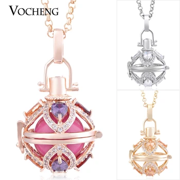 

Vocheng Baby Chime Water Drop CZ Stone 3 Colors Stainless Steel Chain Interchangeable Lockets VA-228