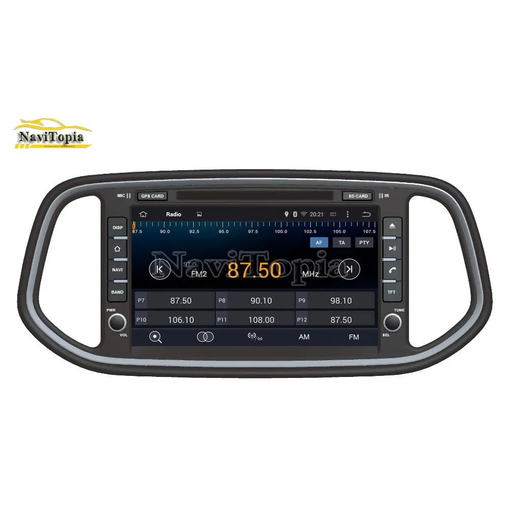 Excellent NAVITOPIA 8inch 4G RAM 64G ROM PX6 Android 9.0 Car DVD Multimedia Player GPS Navigation for Kia KX3 2014 2015 2016 2017- 4