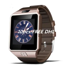 10 шт. DZ09 Смарт-часы для Apple android телефон Поддержка sim-карты reloj inteligente smartwatch pk gt08 Носимых Смарт-электроники