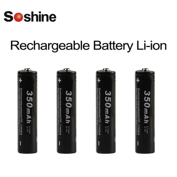 

4pcs/lot Soshine 3.7V 350mAh 10440 Battery Li-ion AAA Rechargeable Battery for LED Flashlight Headlamp bicycle Light