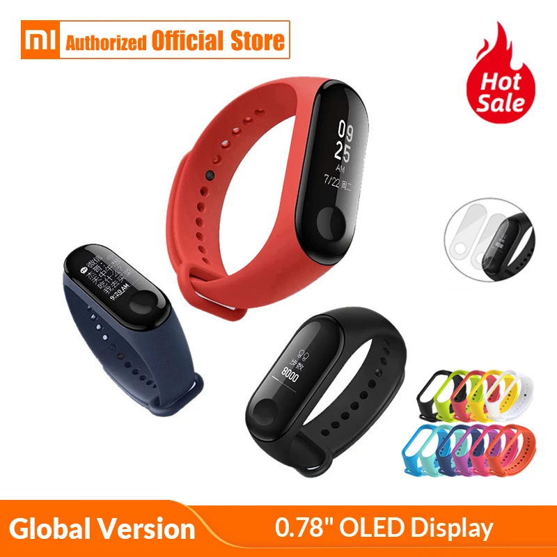 

Original Xiaomi Mi Band 3 NFC miband 3 Wristband Bracelet 0.78" OLED Heart Rate Monitor Bluetooth 4.2 Fitness Tracker Waterproof