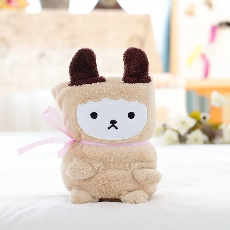 Коралловое шерстяное одеяло пеленки для новорожденного Tapete Infantil Cobertor Bebe Animal Manta 100*80 см 220 г KF009