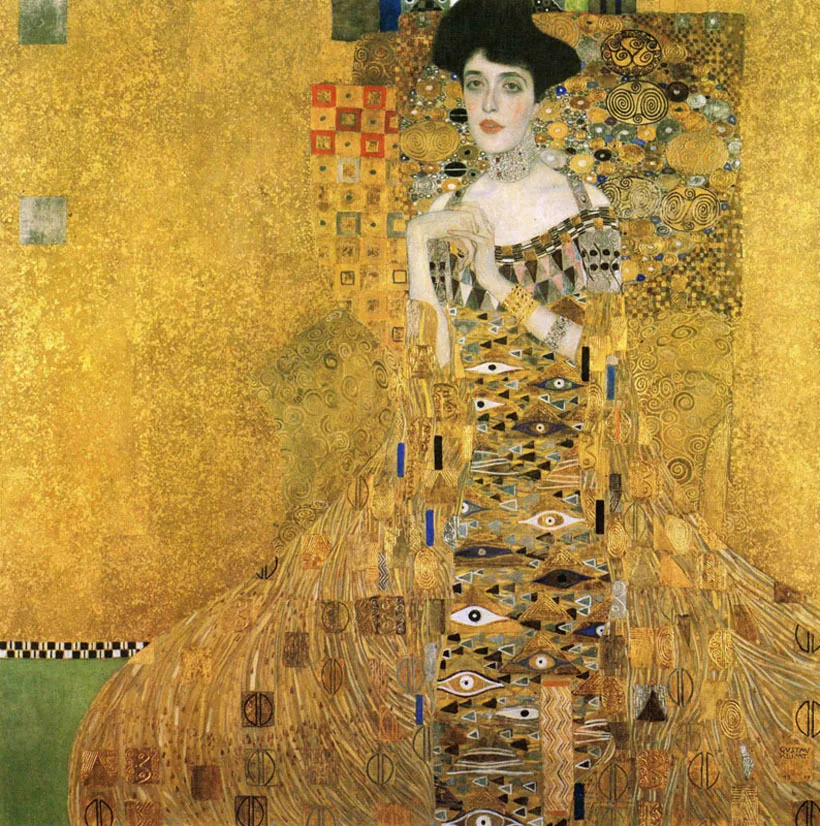 

Adele Bloch-Bauer I by Gustav Klimt hand painted oil painting for living room decoration