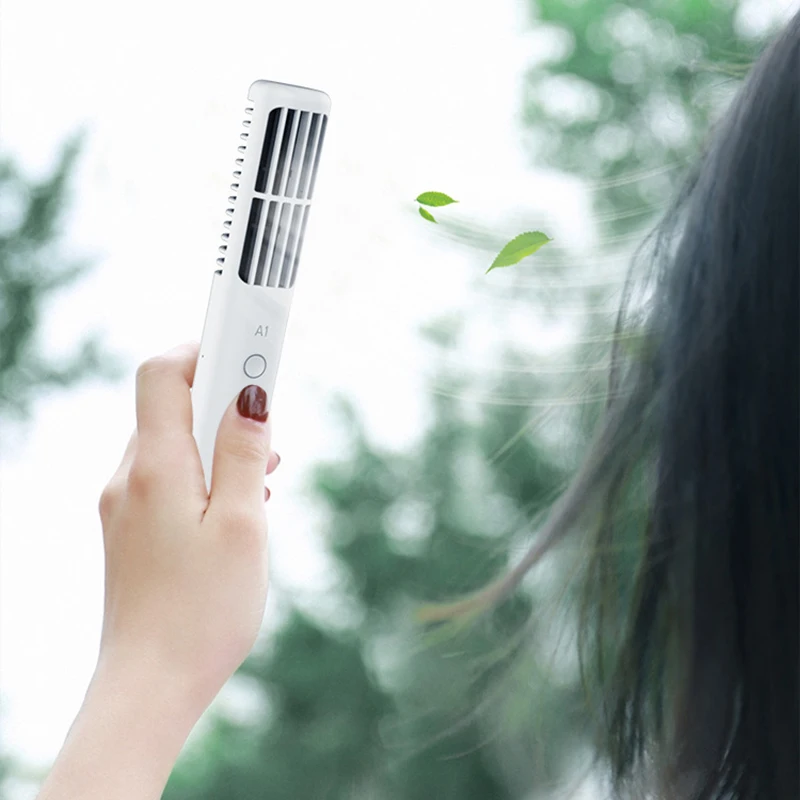 Bladeless Handheld Small Fan, Portable Fan, Usb Rechargeable Battery Operated Electric Fan, Personal Desktop Cooling Fan For O
