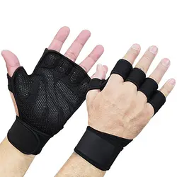 Перчатки для фитнеса дышащие Нескользящие велосипедные перчатки для верховой езды пальмовые защитные инструменты оборудование толстая
