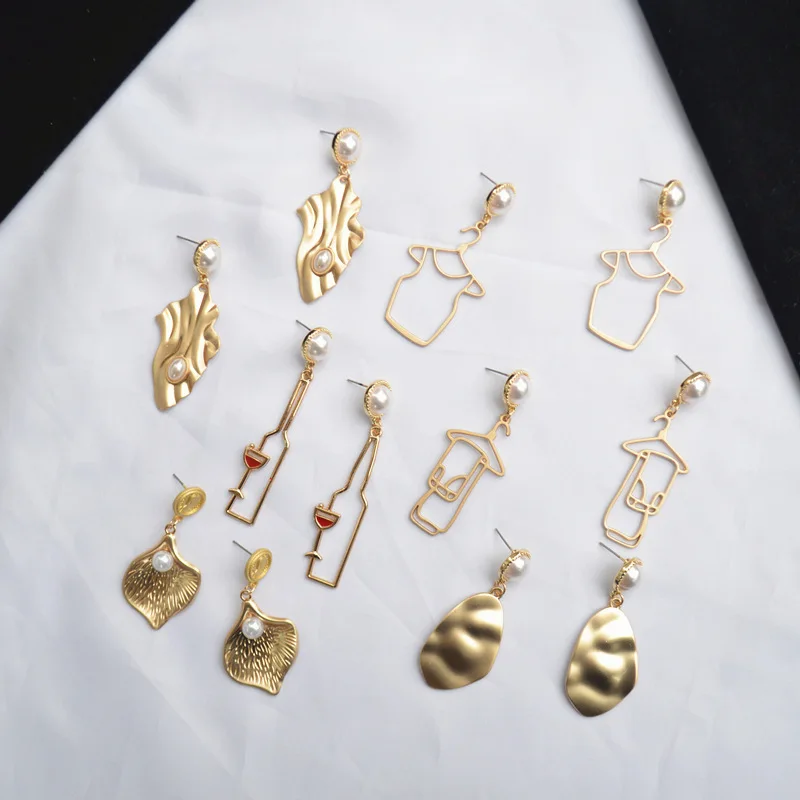 

Accessories Based Knot Earring Minimalist Flower Female Hip-Hop Dance Cold Personality Trend Drop Earrings for Women Bijoux 2019