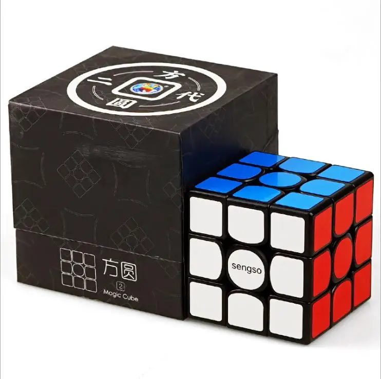 D-FantiX Shengshou Fangyuan 3x3 Магнитный скоростной куб Гладкий твист магический черный