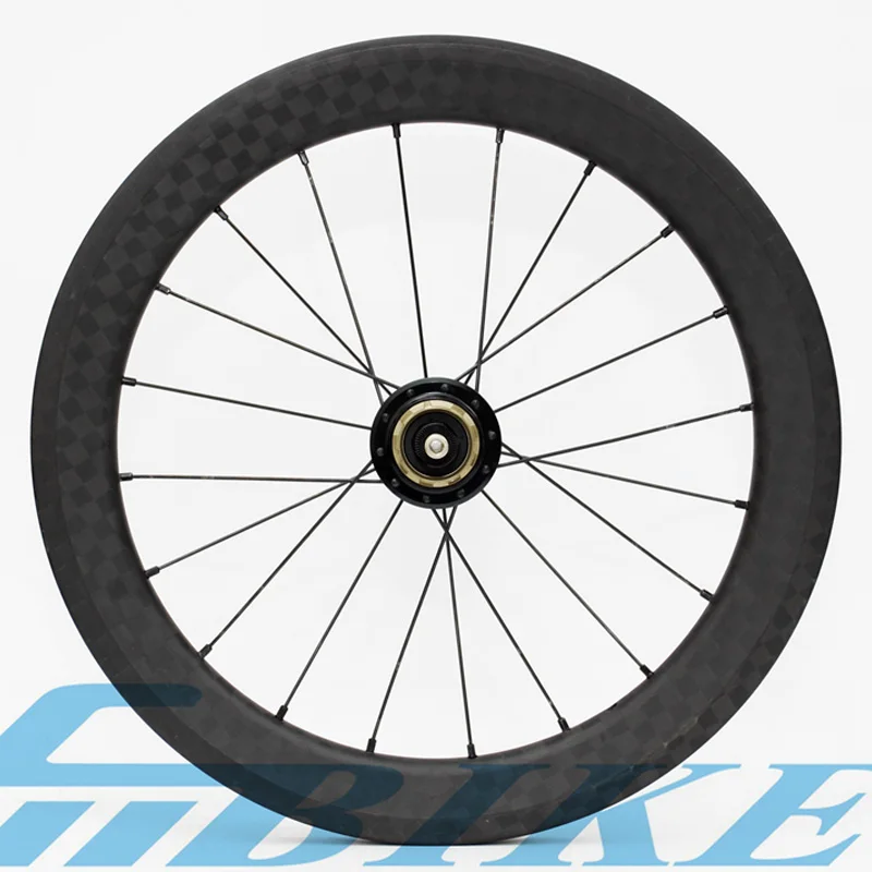 

Super Light 800g 16" 38mm Depth Bike Bicycle Carbon Wheel Clincher Rim For Brompton Folding Bike 3/12K Wheelset 16/20 14/21 Hole