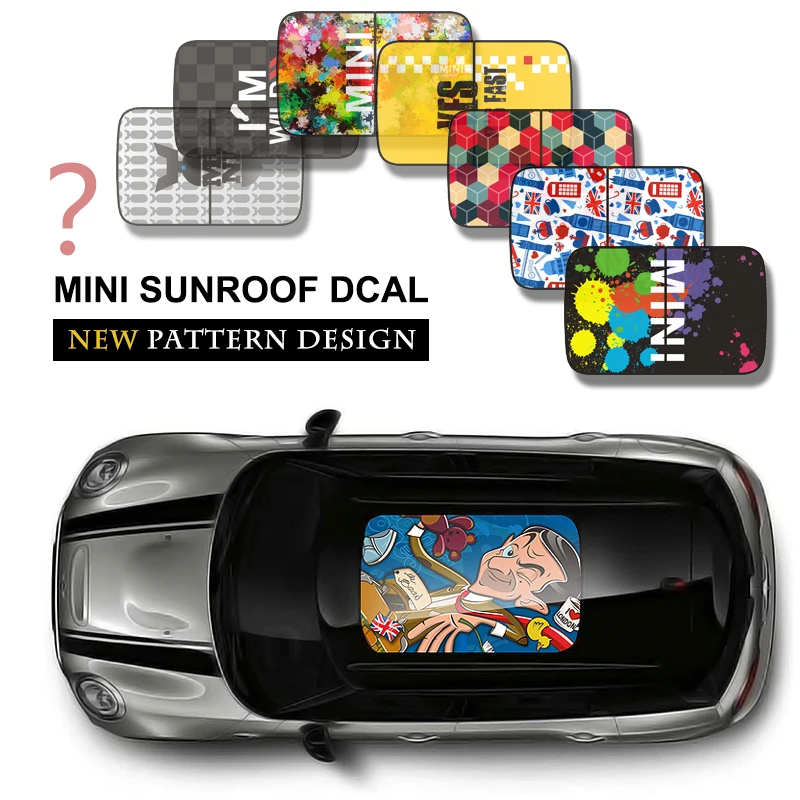 MINI Classic Sun Roof Graphics Stickers Sunroof For MINI Cooper Clubman Countryman Hardtop R56