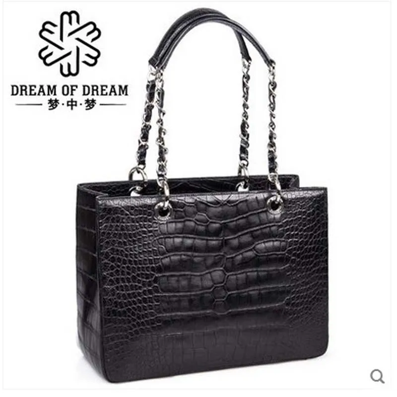 

mengzhongmeng fashion new alligator skin women handbag single-shoulder bag simple casual women bag women crocodile handbags