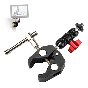 

Articulating Magic Arm Mount Adapter Aluminum Alloy and Magic Friction Arm Super Crab Clamp Articulating Pliers Clip for Monitor