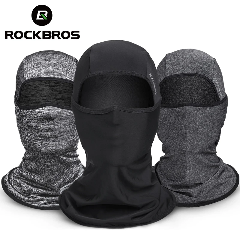 ROCKBROS المشي وشاح الجليد الحرير أنبوب باندانا الرجال النساء تشغيل الدراجات الرياضة في الهواء الطلق الوجه قناع التدريب بالاكلافا الصيد أقنعة