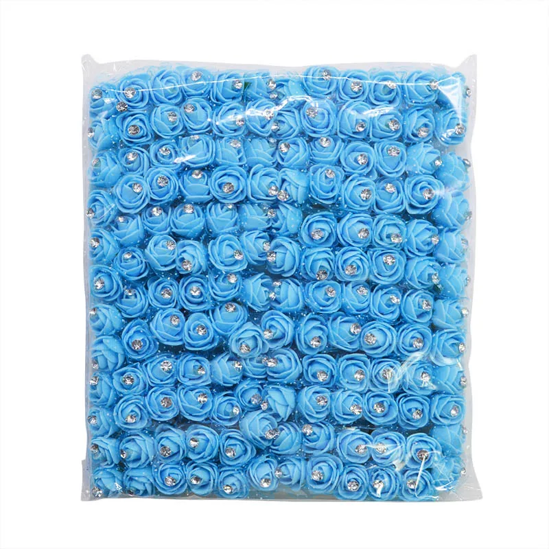 

36/72pcs Mini Rose Artificial PE Foam Rose Flower for Wedding Party Decorations DIY Craft Wreath Decorative Diamond Fake Rose