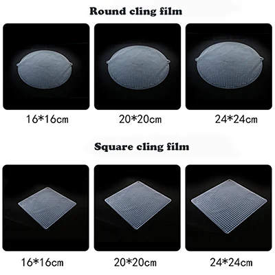 6 шт. квадратные и круглые силиконовые пластиковые пленки пыльная пленка пакет кухня Уплотнение Крышка Растяжимая пленка свежая еда кухонный помощник - Цвет: style1