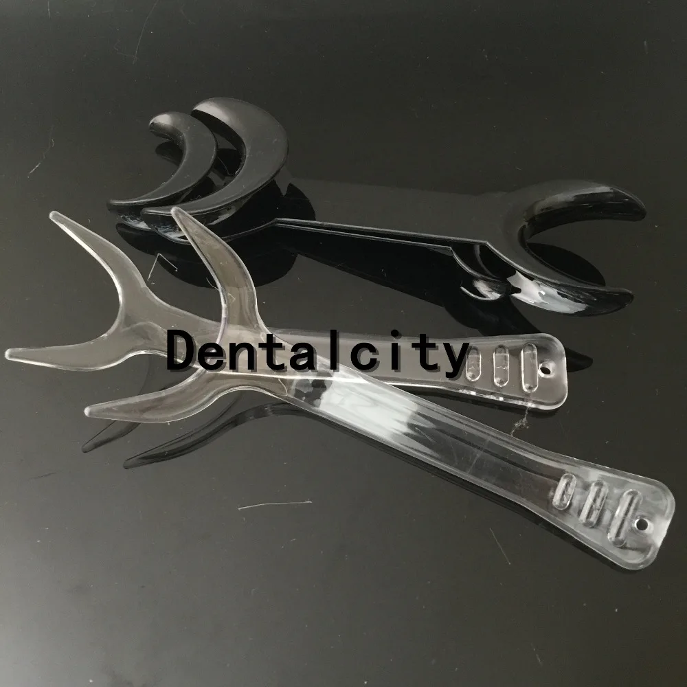 

Great 4Pcs/set 2pcs Black Dental Double-headed T-Shape Retractor +2pcs Orthodontic Intraoral Cheek Lip Opener for Photography