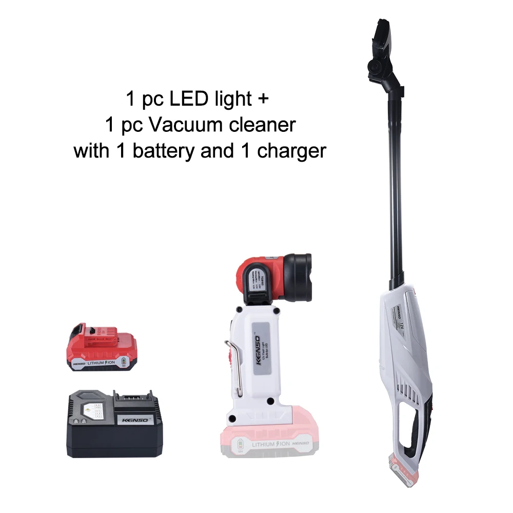 

Keinso 12V power tools set Vacuum cleaner and LED light with one lithium battery and one charger