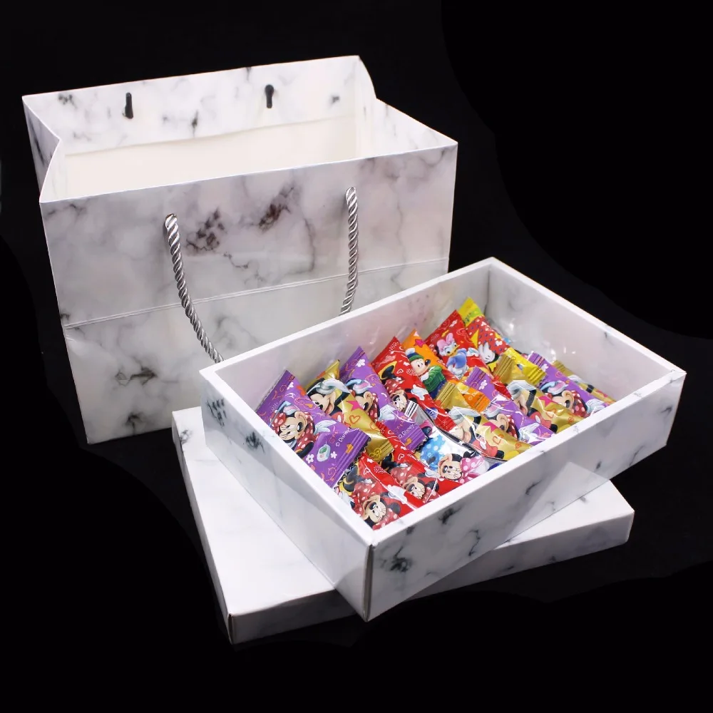 21*15*5,3 см дизайн мраморный цвет подарочные коробки для торта упаковка бумажная Обложка коробка кекс/конфеты коробки для свадебных подарков 50 шт./лот
