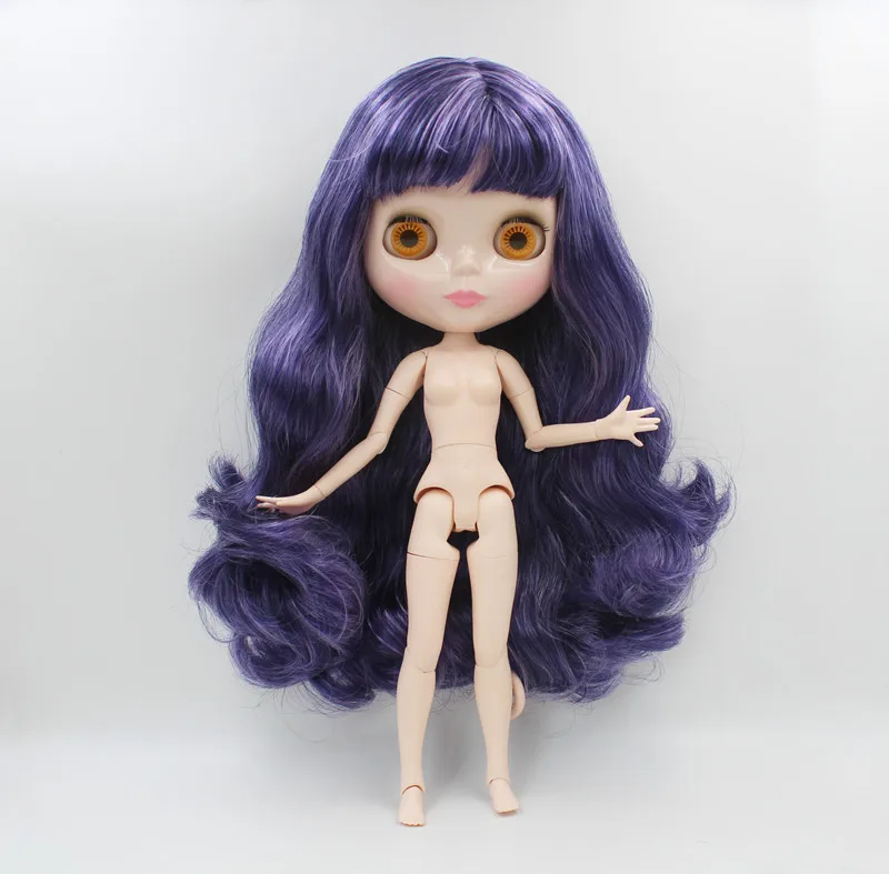 

Free Shipping big discount RBL-568J DIY Nude Blyth doll birthday gift for girl 4color big eye doll with beautiful Hair cute toy