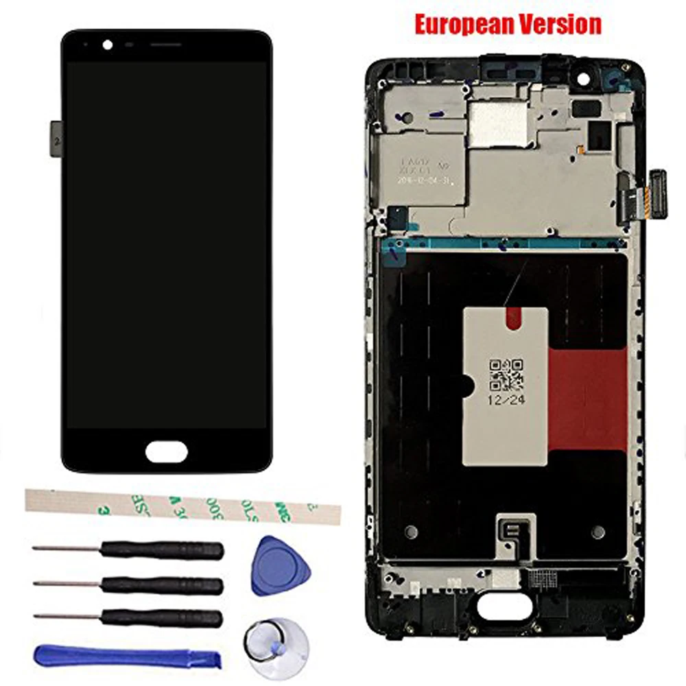 Replacement Parts For OnePlus 3 Three 1+3 A3000 A3003 4.0D +1.4CM Euro LCD Display Touch Screen Digitizer Assembly +Frame | Мобильные