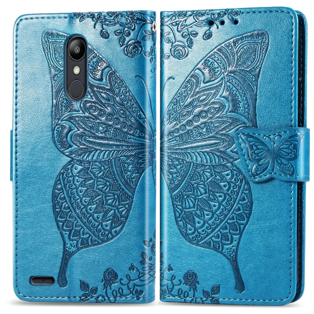 Для LG K10 2018 чехол для Роскошный кожаный кошелек с откидной крышкой и держатель