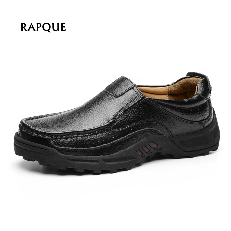 

Men Office Shoes genuine leather brogues business oxford shoes male big size 47 casual Solid black brown dress shoes man outdoor