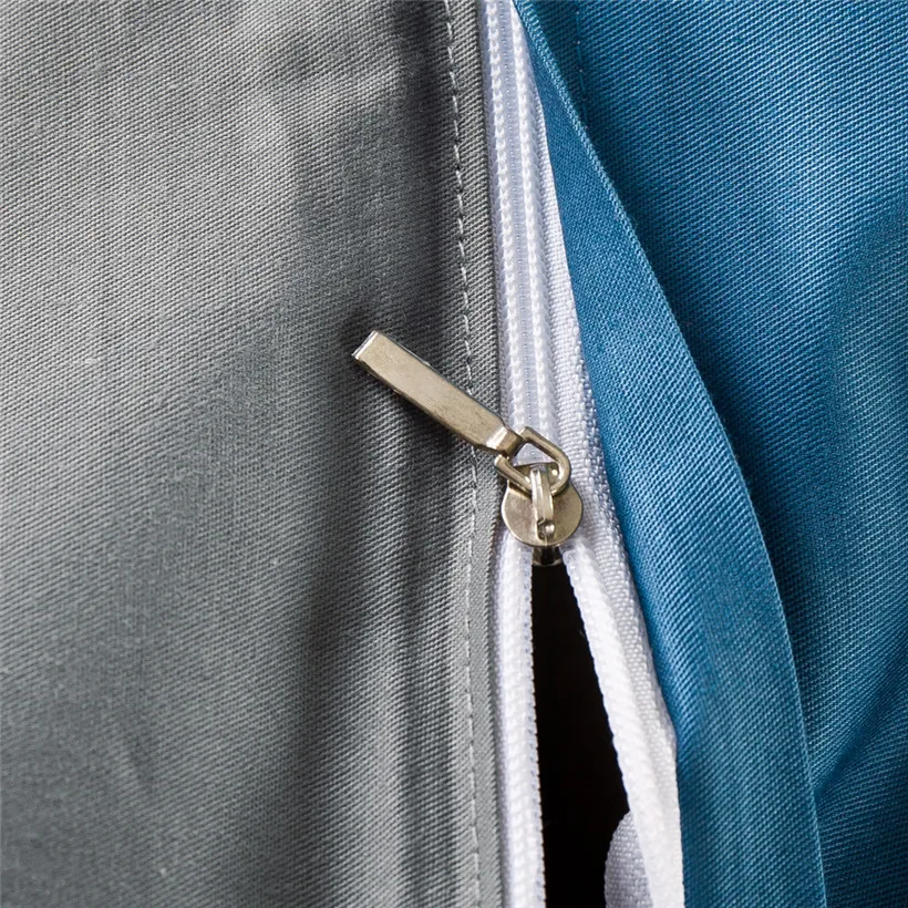 Синий серый хлопок пододеяльник Твин Квин/кинг-сайз постельные комплекты простыня детский набор постельного белья для взрослых linge de lit