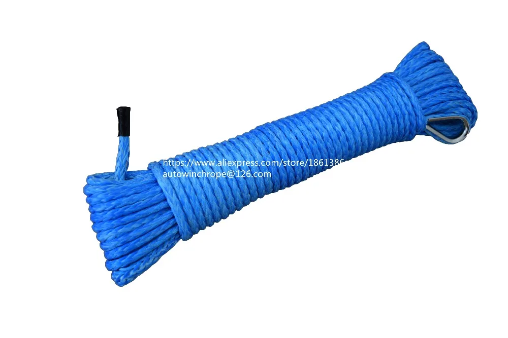 

Free Shipping Blue 4mm*15m ATV Winch Line,Plasma Rope UTV Winch Accessories,Winch Rope for Offroad Parts