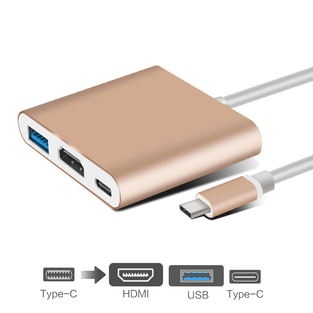USB Type-C к HDMI thunderbolt 3 USB3.0 + PD зарядный концентратор Type C адаптер для видео данных USB-C