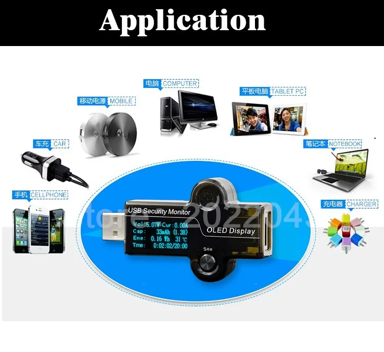 Тестер безопасности HiDANCE USB OLED измеритель тока зарядное устройство амперметр