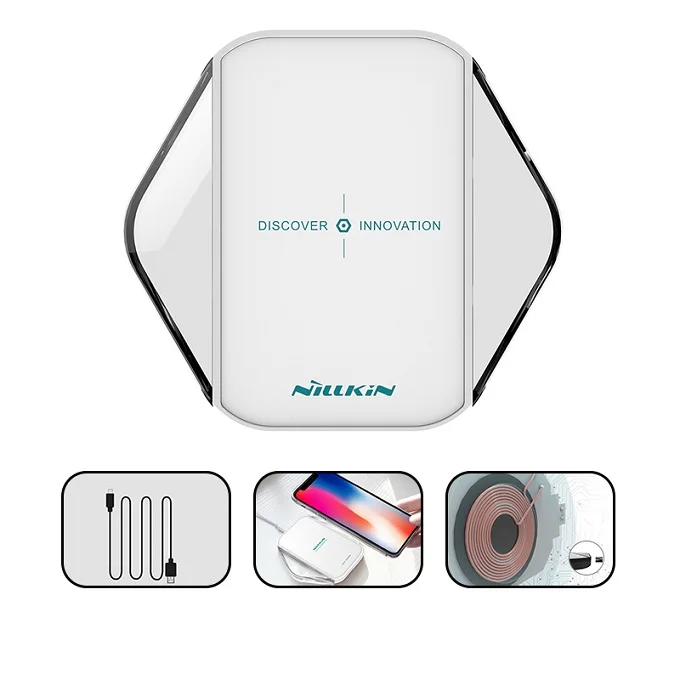 NILLKIN Magic Зарядное устройство Беспроводное зарядное устройство для samsung s9 s8 s8 плюс note 8 для iPhone XS/XS Max/X 8 8 плюс qi Беспроводная зарядка - Тип штекера: MagicCube White