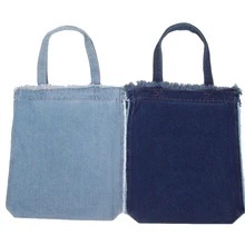 6 шт/лот Женская хозяйственная сумка Экологичная сумка Повседневная Женская Большая вместительная сумка джинсовый школьный рюкзак