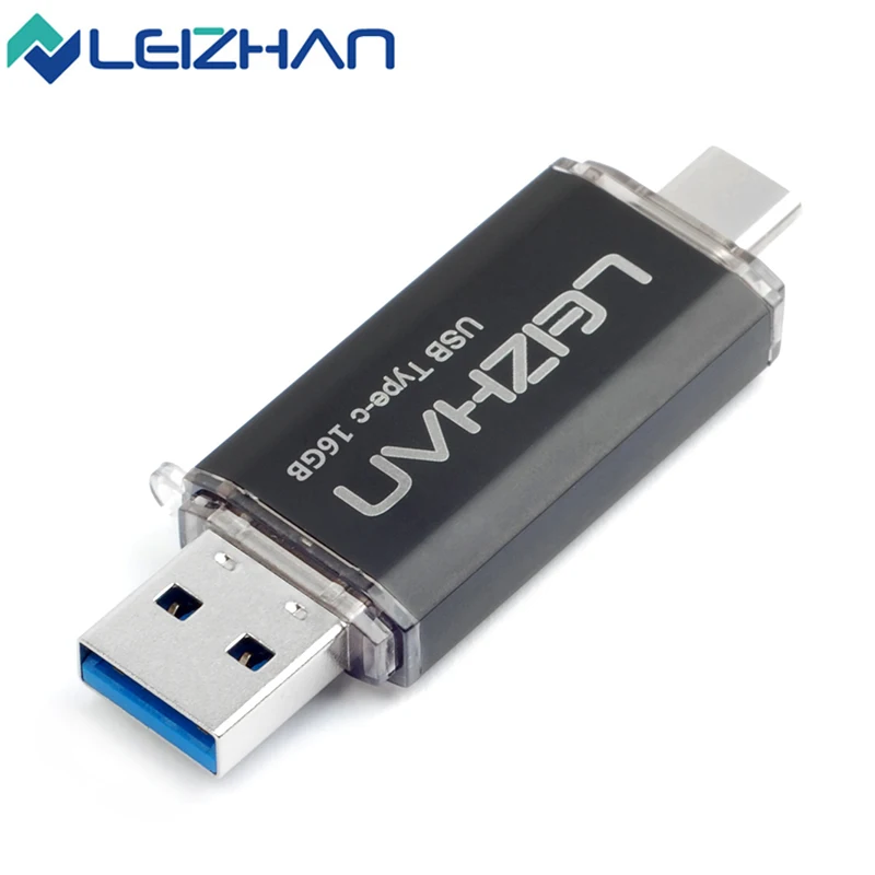 

2018 LEIZHAN Type-C 3.1 USB Flash Drive USB 64GB 32GB 16GB usb memory stick type c Pendrive Pen Drive Huawei thumb drive