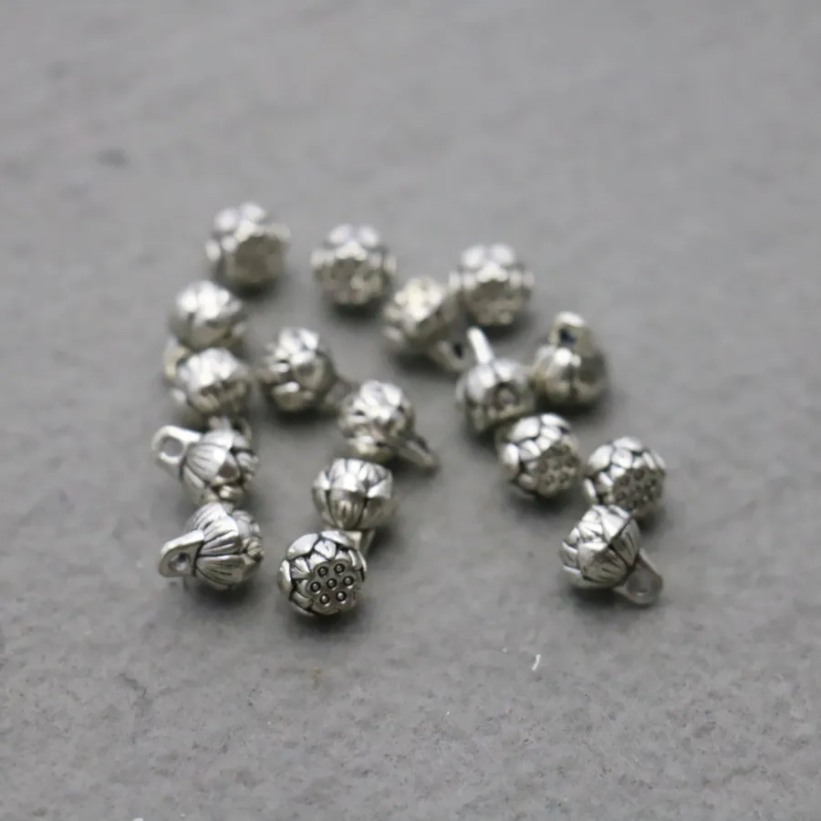 10 шт. хит продаж оптовая продажа металлическая Серебряная пластина цветы дизайн