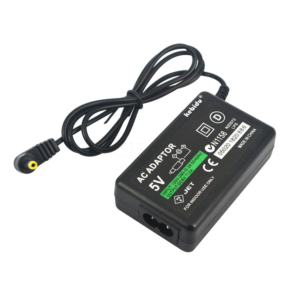 

kebidu Slim EU Plug Home Wall Charger 5V AC Adapter Power Supply Cord for Sony for PSP 1000 2000 3000